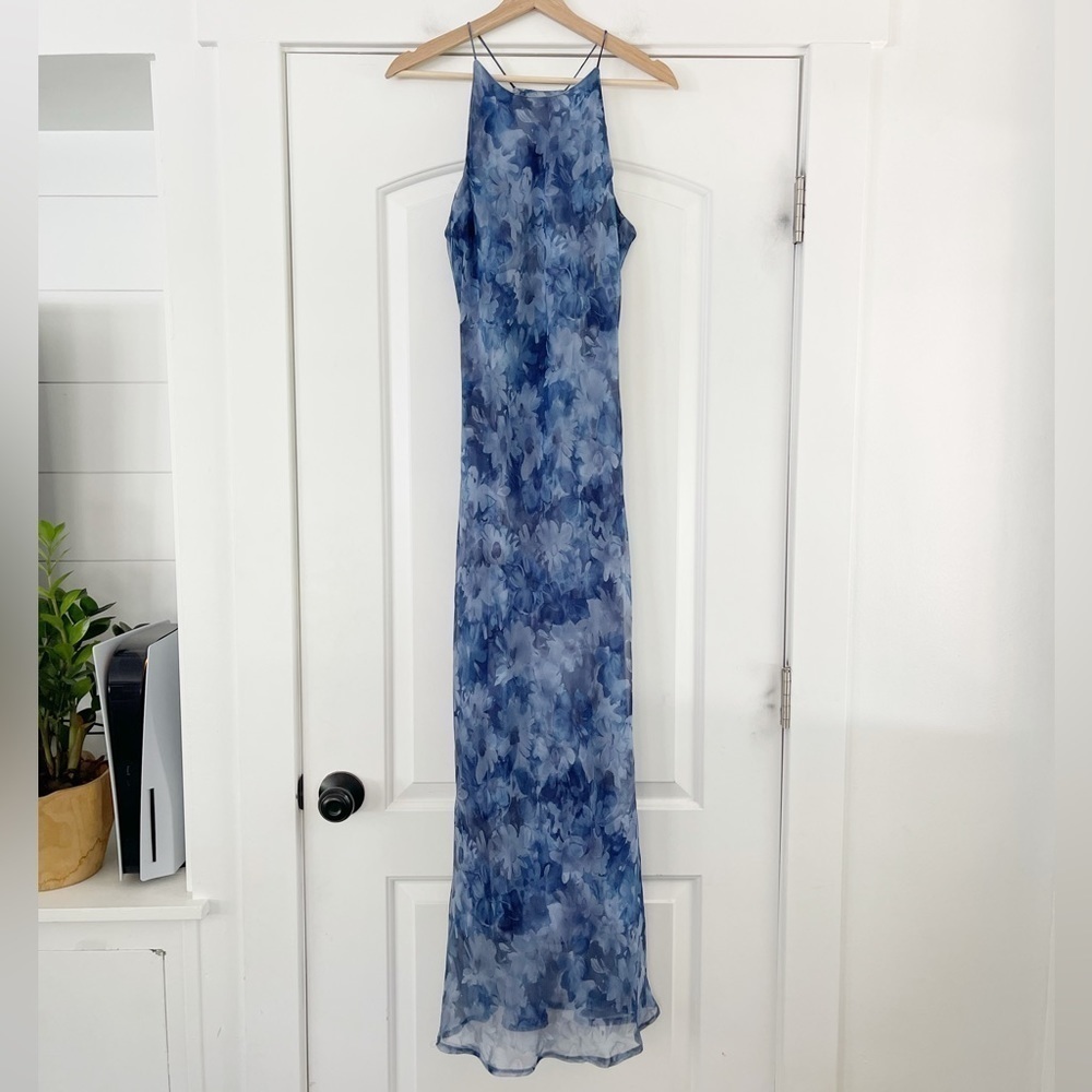 Blue Floral Maxi Dress